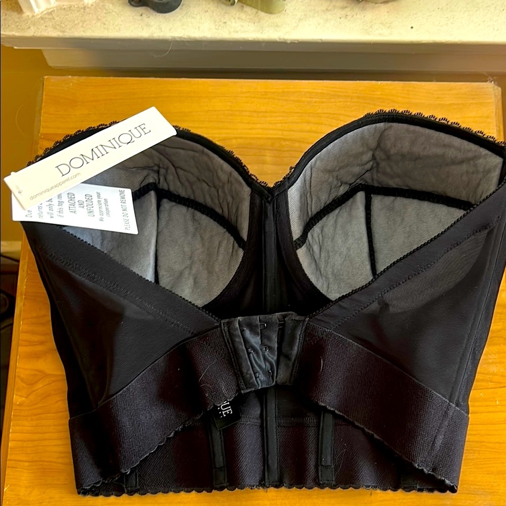 Dominique Black low-back Strapless Bra NWT - Picture 2 of 4